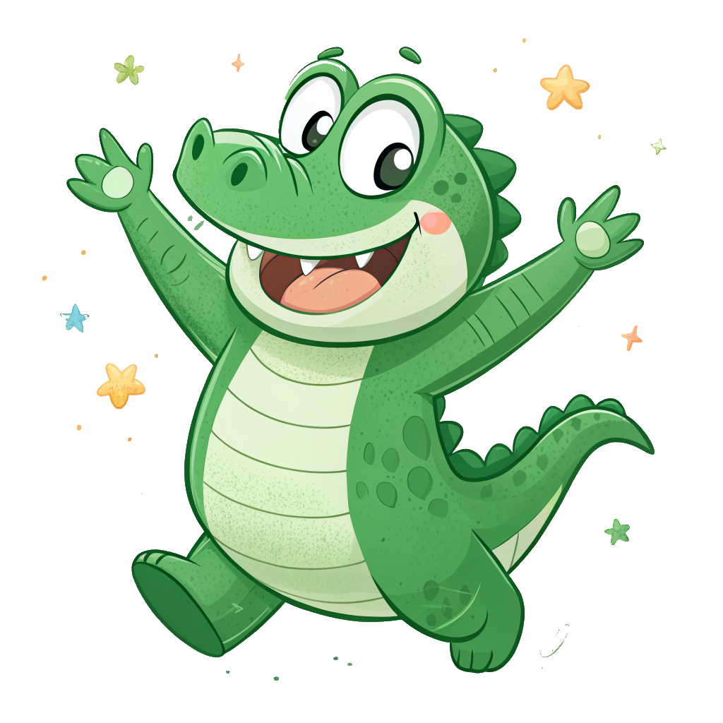 Crokki le crocodile mascotte - assistant nutrition personnalisé